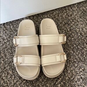 A New Day Cream Slide Sandals